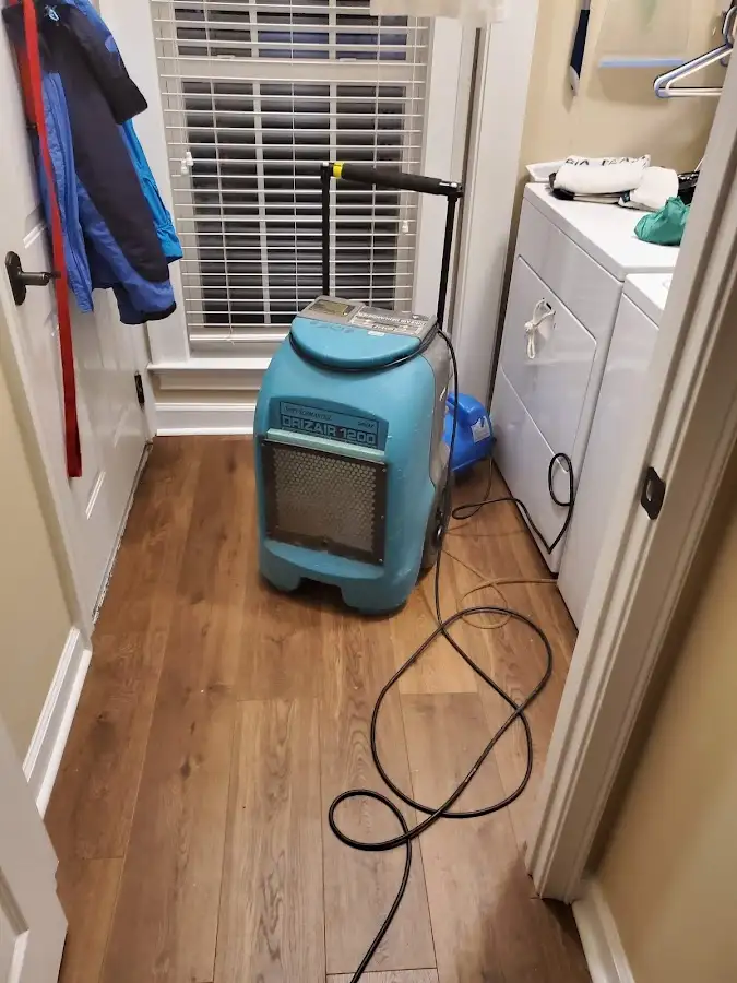 Commercial dehumidifier deployed for Flood Damage Cleanup in New Hanover